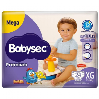 FRALDA BABYSEC PREMIUM MEGA XG 24UN