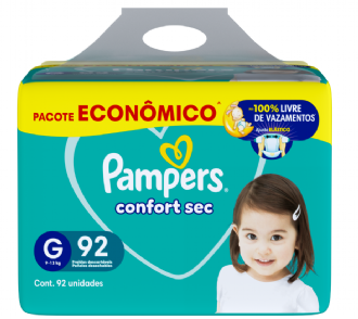 FRALDA PAMPERS CONFORT SEC G 92UN