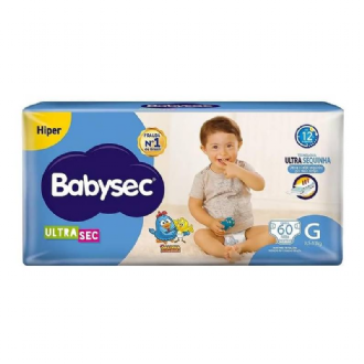 FRALDA BABYSEC ULTRA HIPER G 60UN