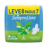 ABSORVENTE SEMPRE LIVRE ADAPT ESPECIAL TOQUE SUAVE AGENTES COM ABAS LEVE 8 PAGUE 7