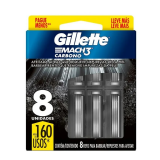 Carga Gillette Mach3 Carv�o Ativado 8 Unidades