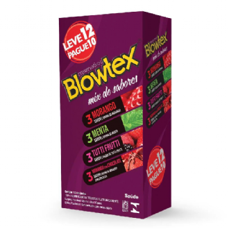 CAMISINHA BLOWTEX MIX DE SABORES 12 UNIDADES
