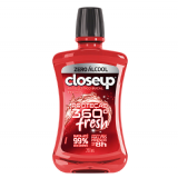 ENXAGUANTE ANTISSPTICO BUCAL CLOSEUP RED HOT PROTEO 360 FRESH ZERO LCOOL COM 250ML