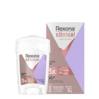 DESODORANTE REXONA CLINICAL  96 HRANTITRANSPIRANTE STICK CREME FEMININO 58GR