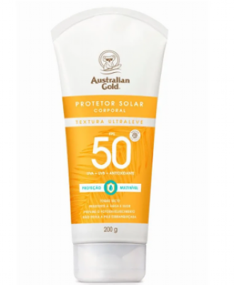 PROTETOR SOLAR CORPORAL AUSTRALIAN GOLD GEL CREME FPS 50 COM 200G