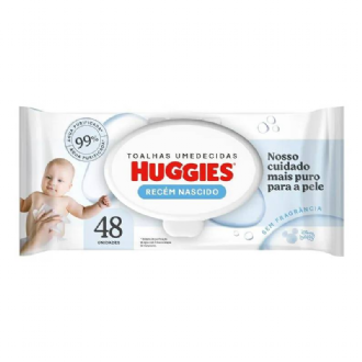 Lenos Umedecidos Huggies Recm-Nascido 48 unidades