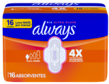 ABSORVENTE ALWAYS SUAVE COM ABAS 16UN