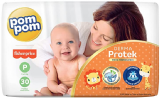 FRALDA POM POM PROTEK P 30 UNIDADES