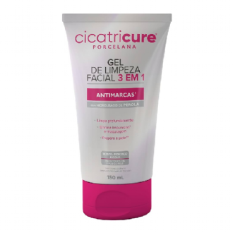 GEL DE LIMPEZA FACIAL CICATRICURE PORCELANA ANTIMARCAS 3 EM 1 150M