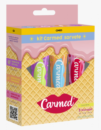 KIT HIDRATANTE LABIAL CARMED SORVETE 10G CADA