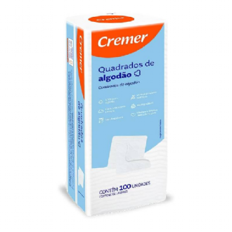 ALGODO CREMER QUADRADO SEM PERFUME 100UN