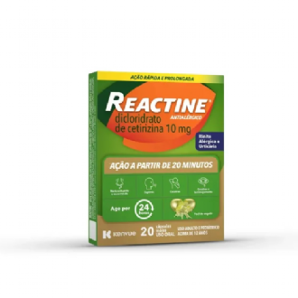 REACTINE 10MG 20 CAPSULAS