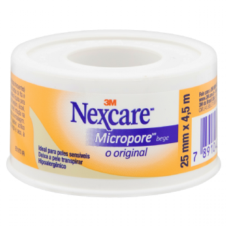 Fita Nexcare Micropore Bege 25MX4,5M 1un