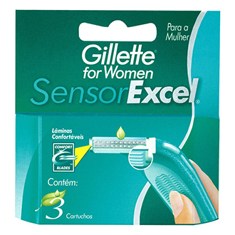 CARGA PARA APARELHO DE DEPILAR GILLETTE FOR WOMEN SENSOR EXCEL