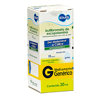 BUTILBROMETO DE ESCOPOLAMINA 10 MG/ ML 20 ML GOTAS | Drogão Super