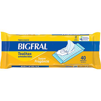 TOALHAS UMEDECIDAS BIGFRAL WIPES 40 UNIDADES