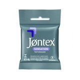 PRESERVATIVOS JONTEX SENSATION TEXTURIZADO COM 3 UNIDADES