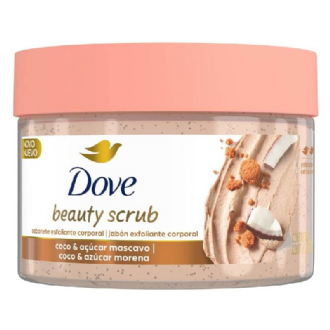 DOVE BEAUTY SCRUB ESFOLIANTE CORPORAL DE COCO E ACAR MASCAVO 280G