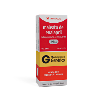 MALEATO DE ENALAPRIL GENRICO VITAMEDIC 10MG 30 COMPRIMIDOS