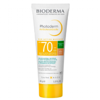 PROTETOR SOLAR FACIAL BIODERMA PHOTODERM ANTIOLEOSIDADE FPS70 MEDIO 40G