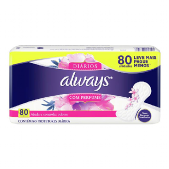PROTETOR DIRIO ALWAYS SEM ABAS COM PERFUME 80U 