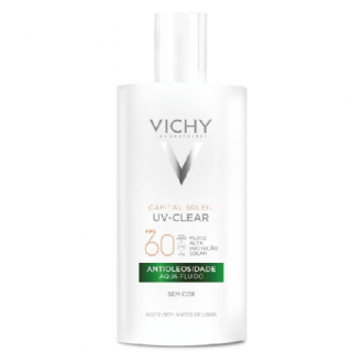 PROTETOR SOLAR FACIAL AQUA-FLUIDO ANTIOLEOSIDADE FPS 60 VICHY CAPITAL SOLEIL UV-CLEAR 40G