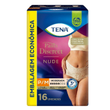 ROUPA �NTIMA FEMININA TENA PANTS DISCREET NUDE P/M 16 UNIDADES