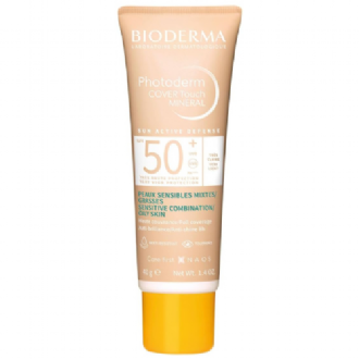 PROTETOR SOLAR FACIAL BIODERMA PHOTODERM COVER TOUCH MINERAL FPS50+ MUITO CLARO 40G