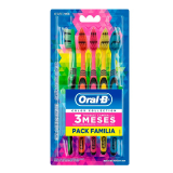 KIT ESCOVA DE DENTE ORAL-B COLOR COLLECTION MACIA PACK FAM�LIA - 5 UNIDADES
