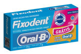 KIT FIXODENT ORIGINAL 68G GR�TIS CREME DENTAL ORAL-B 70G