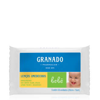 LENOS UMEDECIDOS GRANADO BEB C/ 50 UNIDADES