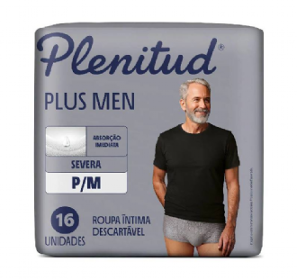 FRALDA GERIATRICA PLENITUD MEN P/M 16UN