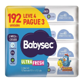 TOALHA UMEDECIDA BABYSEC ULTRA FRESH GALINHA PINTANDINHA LEVE 4 PAGUE 3