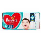Fralda Descart�vel Infantil Pampers Supersec G Pacote 34 Unidades
