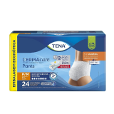 ROUPA �NTIMA DESCART�VEL TENA PANTS DERMACARE UNISSEX P/M ABSOR��O INTENSA 24 UNIDADES