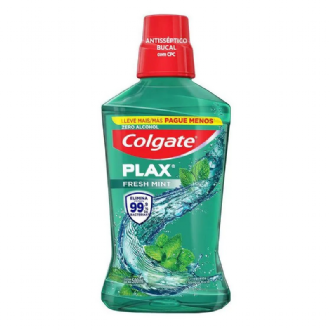 ENXAGUANTE BUCAL SEM �LCOOL COLGATE PLAX FRESH MINT LEVE 500ML