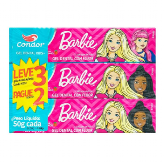 CREME DENTAL CONDOR KIDS BARBIE LEVE 3 PAGUE 2