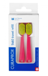 KIT ESCOVA DE DENTE CURAPROX 5460 TRAVEL SET REFIL CORES SORTIDAS - 2 UNIDADES