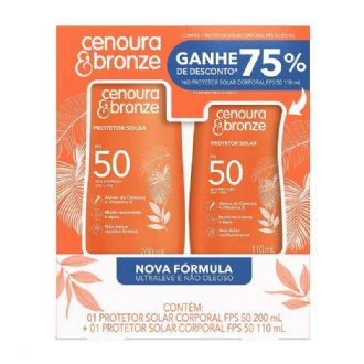 Kit Cenoura & Bronze Protetor Solar 200ml+ Protetor Solar  FPS50 110ml