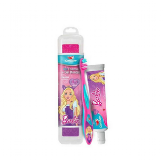 KIT CONDOR ESCOVA + CREME DENTAL + ESTOJO PROTETOR BARBIE
