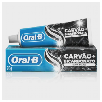 CREME DENTAL ORAL-B CARVO + BICARBONATO EXTRA BRANCO 70G