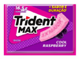 Goma de Mascar TRIDENT Max Cool Raspberry Sem A��car 5 unidades 16,5g