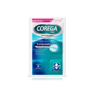 Corega Tabs Branqueador 6 Pastilhas Efervescentes