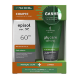 Kit Protetor Solar Episol Sec Oc FPS60 + Gel de Limpeza Glycare Control 60ml Mantecop
