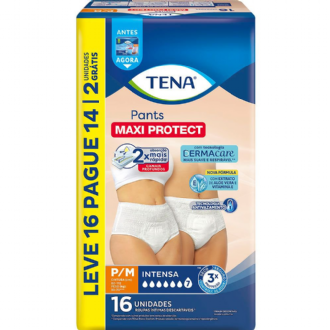 Fralda Geri�trica Tena Pants Maxi Protect P/M 16 Unidades