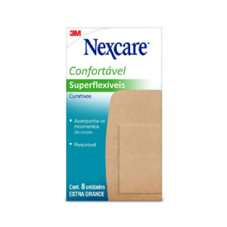 Curativo Nexcare Bege Extra Grande  50mm x 101mm 8un