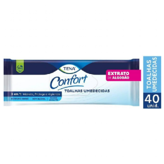 LEN�O UMEDECIDOS TENA CONFORT COM CAMOMILA E ALOE VERA TENA 40 UNIDADES 