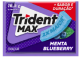 Goma de Mascar TRIDENT Max Cool MENTABERRY Sem A��car 5 unidades 16,5g