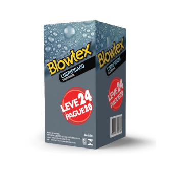 PRESERVATIVO BLOWTEX LUBRIFICADO LEVE 24 PAGUE 20 UNIDADES