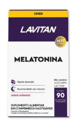 Suplemento Alimentar Lavitan Melatonina Morango com 90 Comprimidos